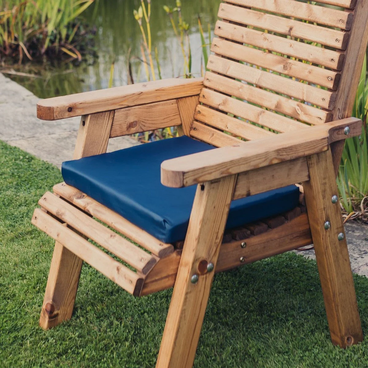 Amesbury Navy Waterproof 2 x Seat Cushion by Churnet Valley - N1C-2 - Image 4