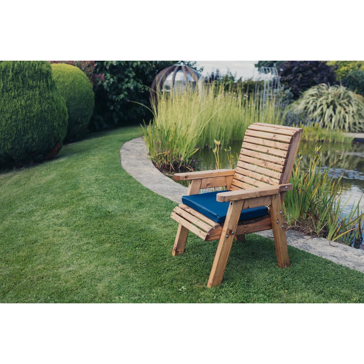 Amesbury Navy Waterproof 2 x Seat + 2 x Double Seat Cushions by Churnet Valley - N1C-2 N2C-2 - Image 3