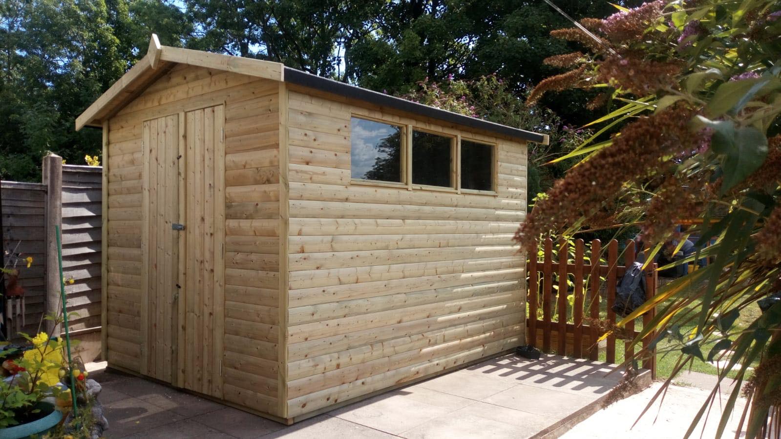 Apex Garden Shed 10ft long x 8 ft wide by Churnet Valley - APEX10X8 - Image 2