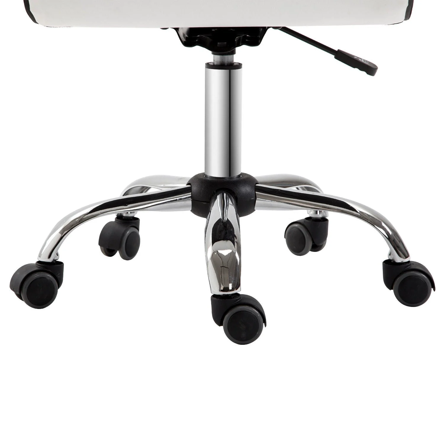 Armless Mid-Back Adjustable Office Chair-White - Image 9