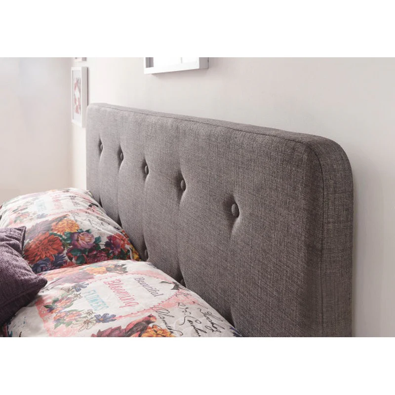 Ashbourne Single Ottoman Bed Fabric Grey 3 x 7ft - Image 9
