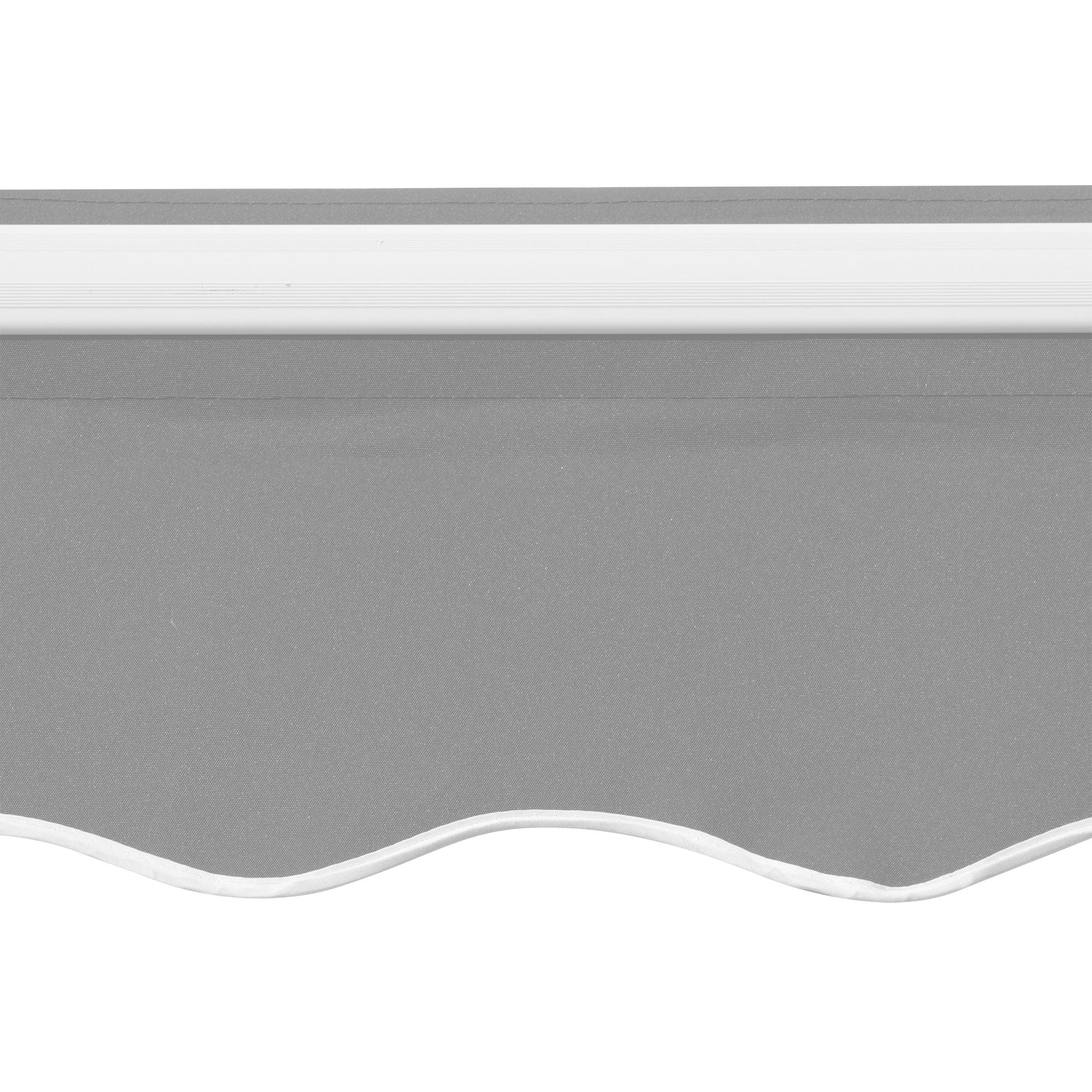 Awning Canopy Manual Retractable Porch Sun Shade Shelter 3 x 2m Light Grey - Image 9