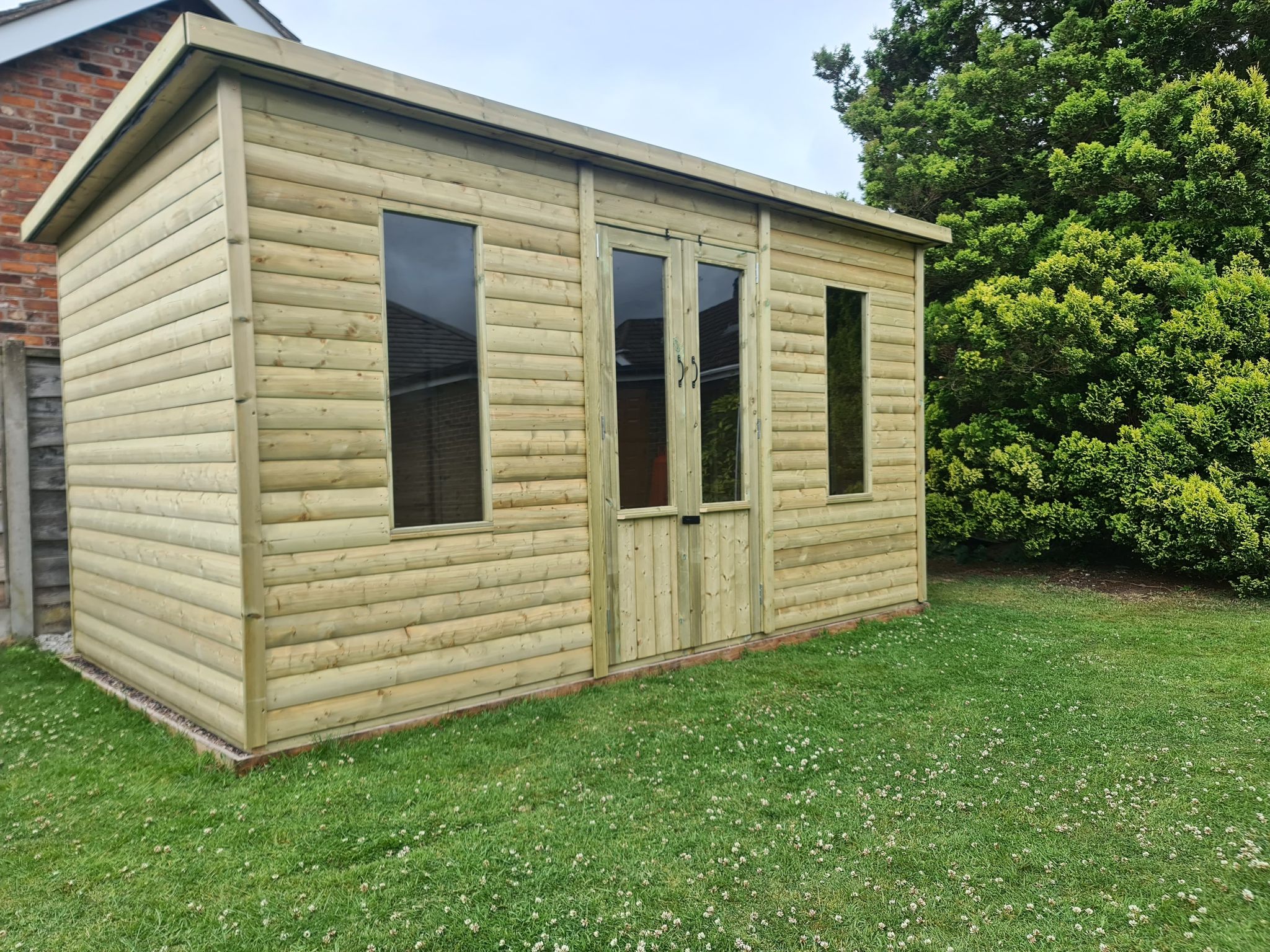 Bakewell Garden Summerhouse 3.6M wide x 4.2M deep Pent Roof by Churnet Valley - BAKE12X14 - Image 2
