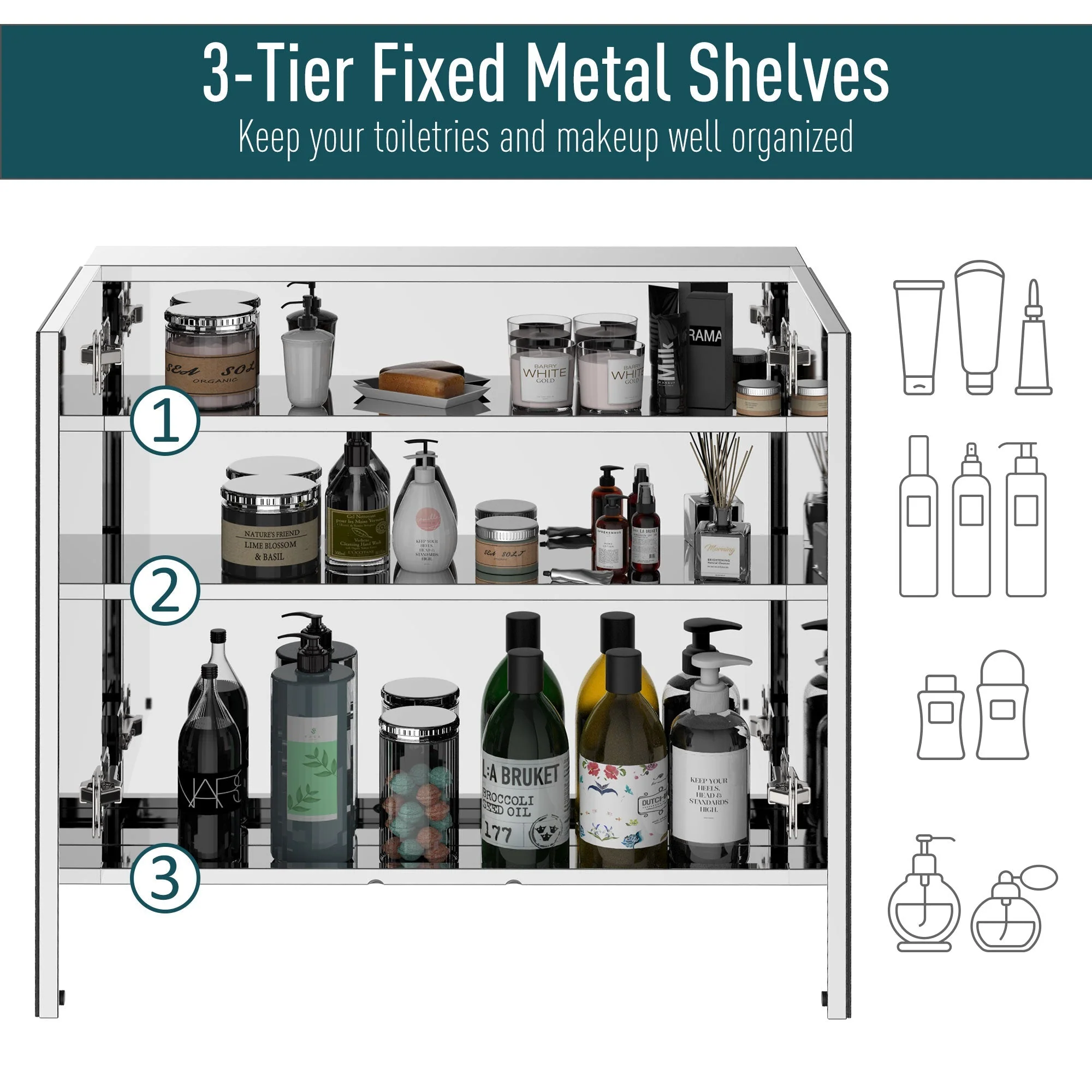 Bathroom Mirror Cabinet - Image 5