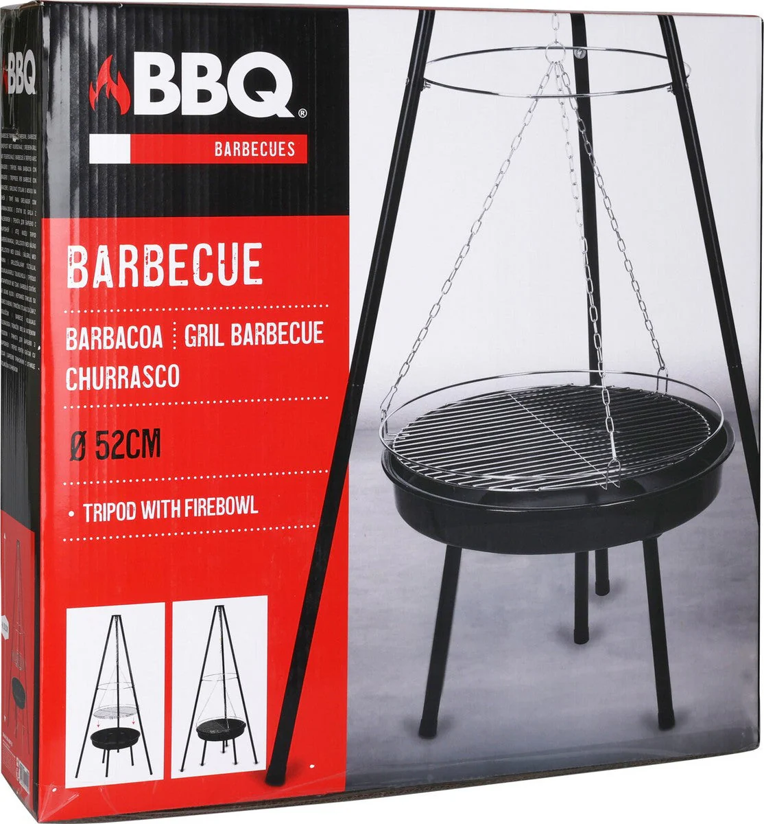 Charcoal Firebowl Tripod Set Steel 151cm by BBQ - Image 4