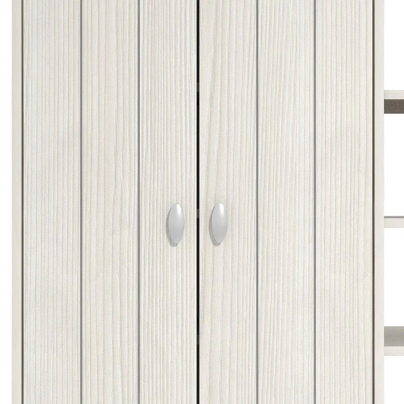 Bideford Tall Shoe Storage White 2 Doors 12 Shelves - Image 7