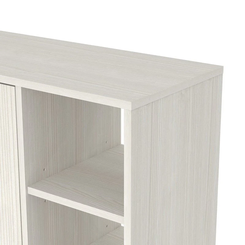 Bideford Tall Shoe Storage White 2 Doors 12 Shelves - Image 9