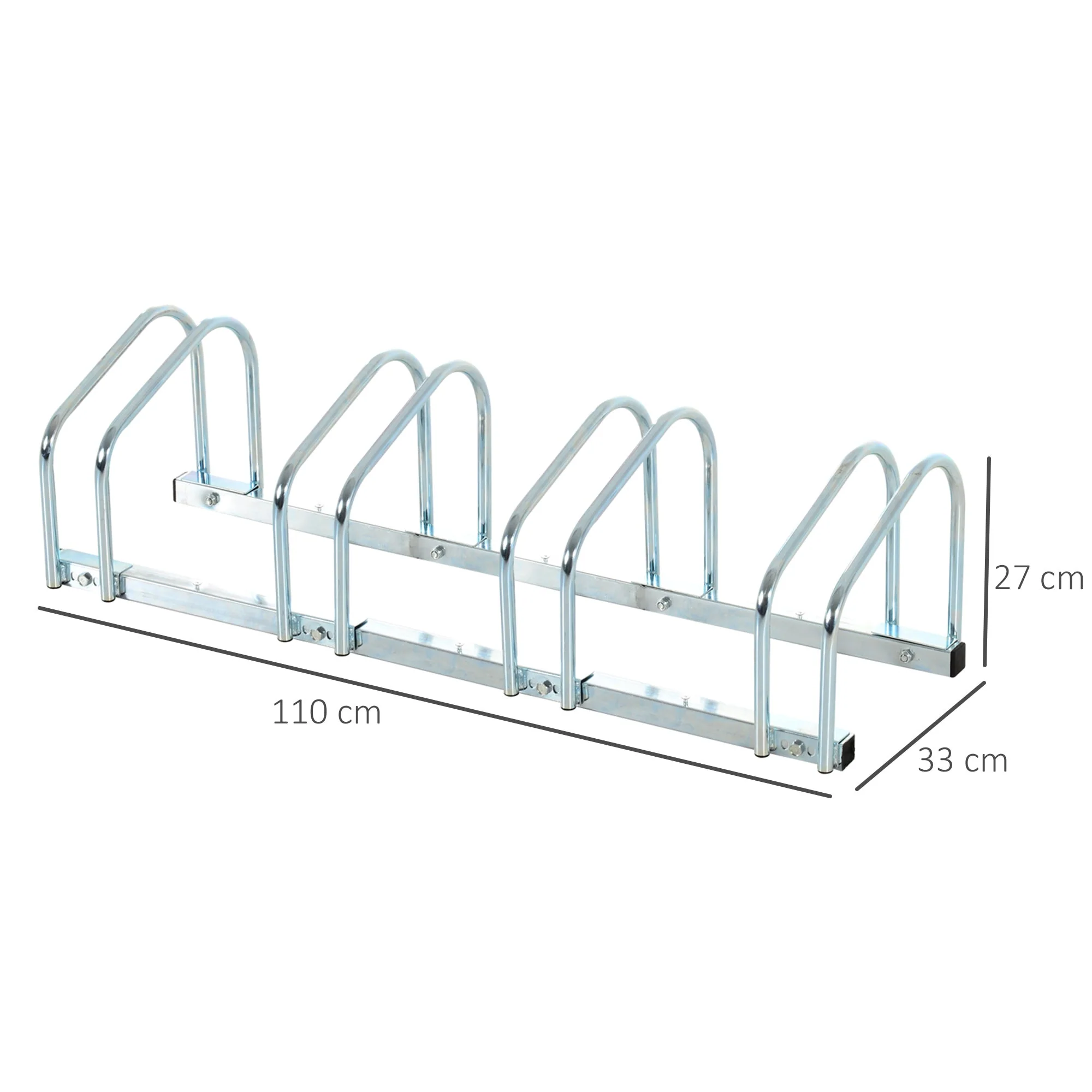 Bike Stand Parking Rack Floor or Wall Mount Bicycle Cycle Storage Locking Stand 4 Racks - Image 3