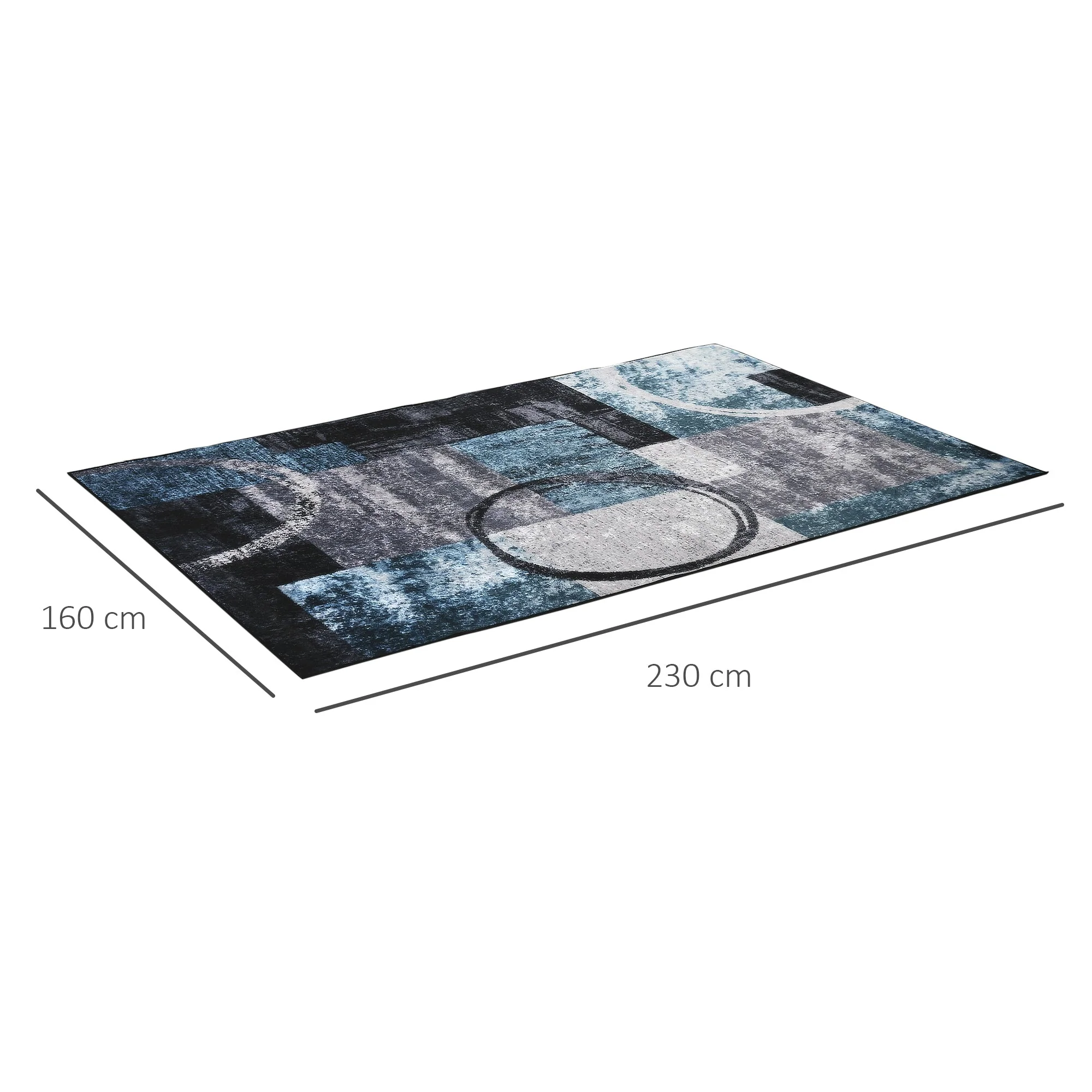 Blue Geometric Rug - Image 3