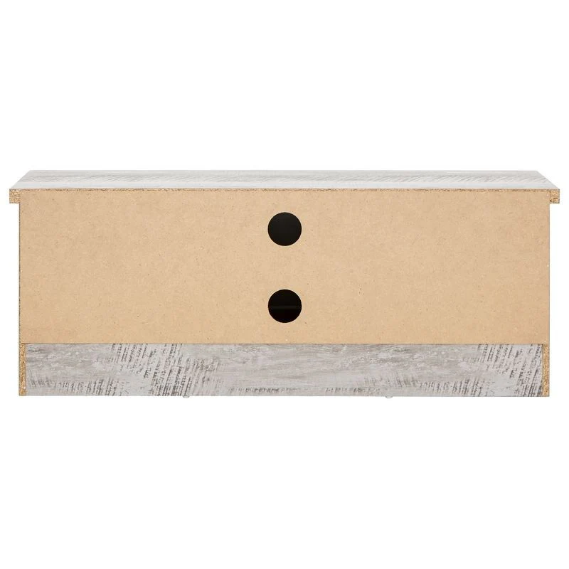 Boston TV Unit Metal & Wood Grey 2 Shelves 2 Doors - Image 4