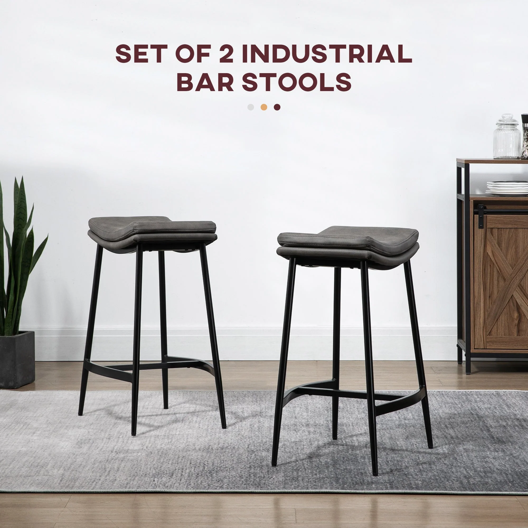Breakfast Bar Stools Set of 2 - Image 4