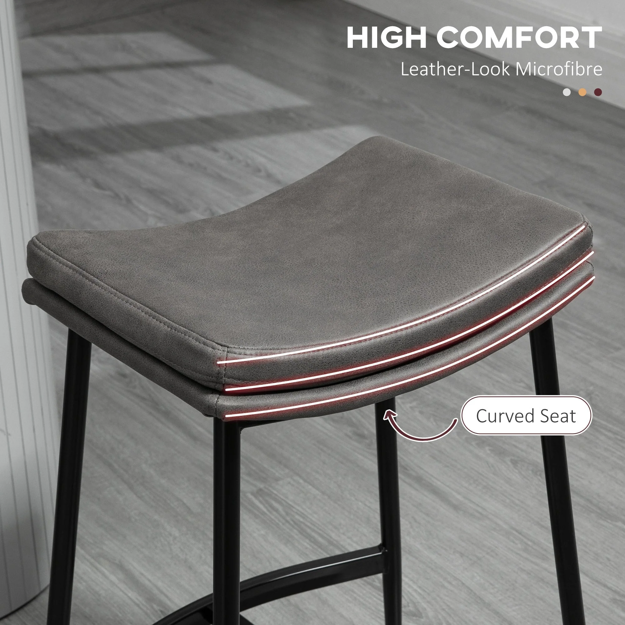 Breakfast Bar Stools Set of 2 - Image 5
