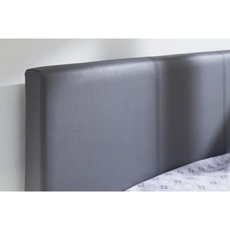 Bugi Single Bed Faux Leather Grey 3 x 7ft - Image 3