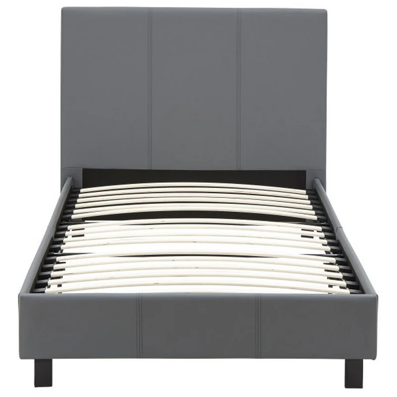 Bugi Single Bed Faux Leather Grey 3 x 7ft - Image 9