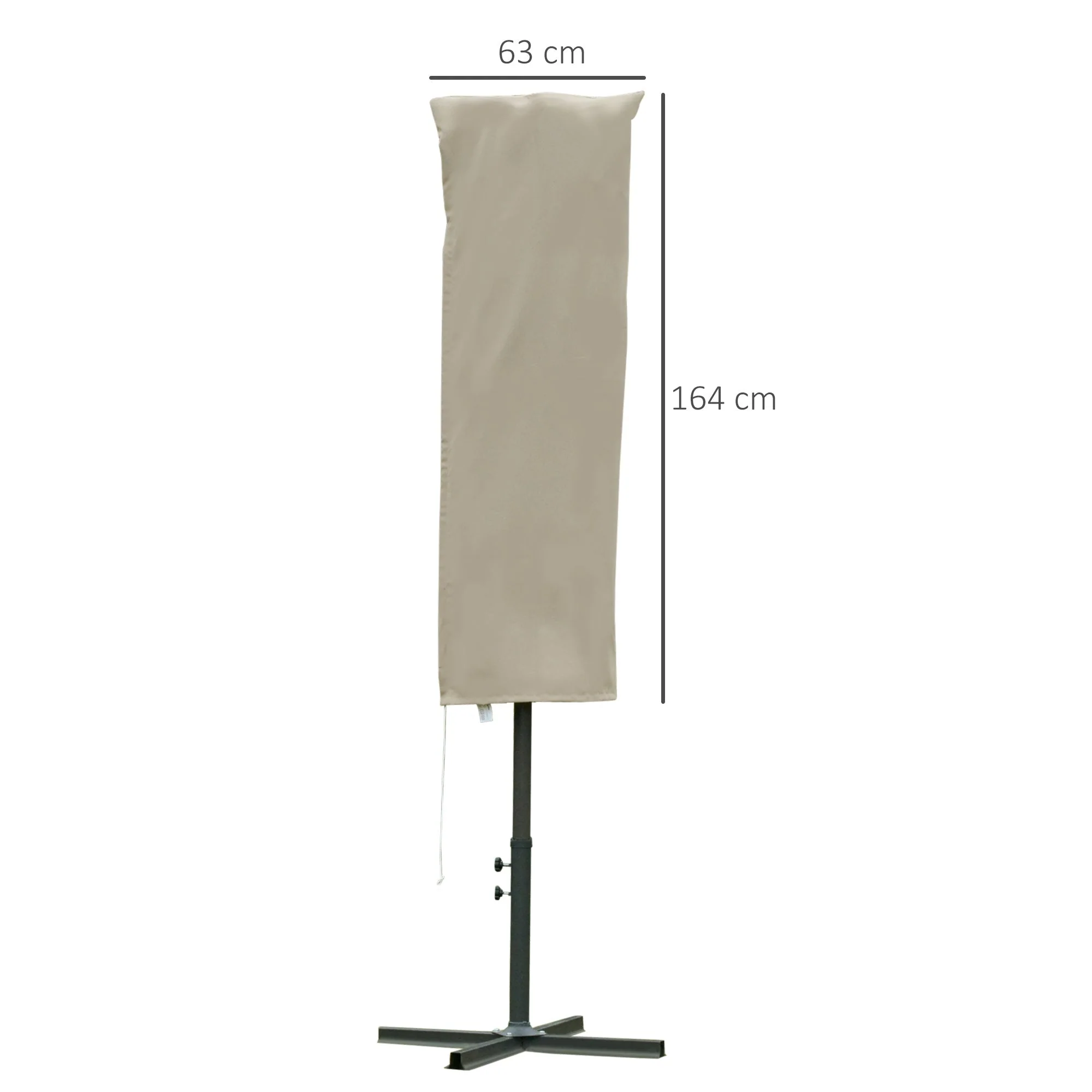 Cantilever Umbrella Cover Outdoor Parasol UV Protector Garden with Rod - Image 3