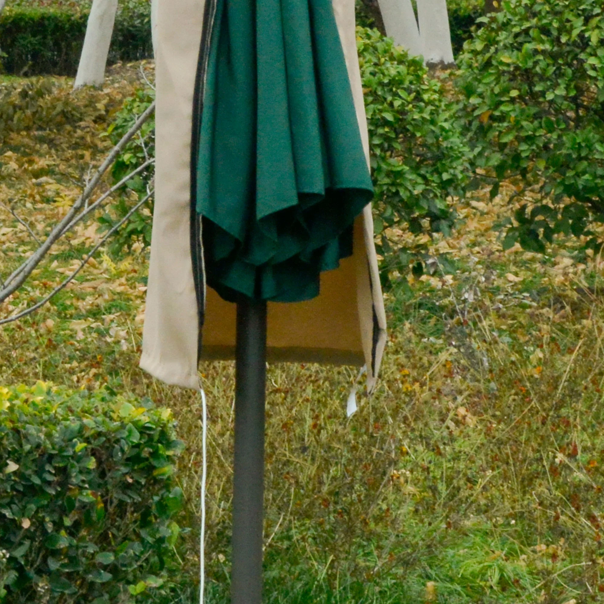 Cantilever Umbrella Cover Outdoor Parasol UV Protector Garden with Rod - Image 9