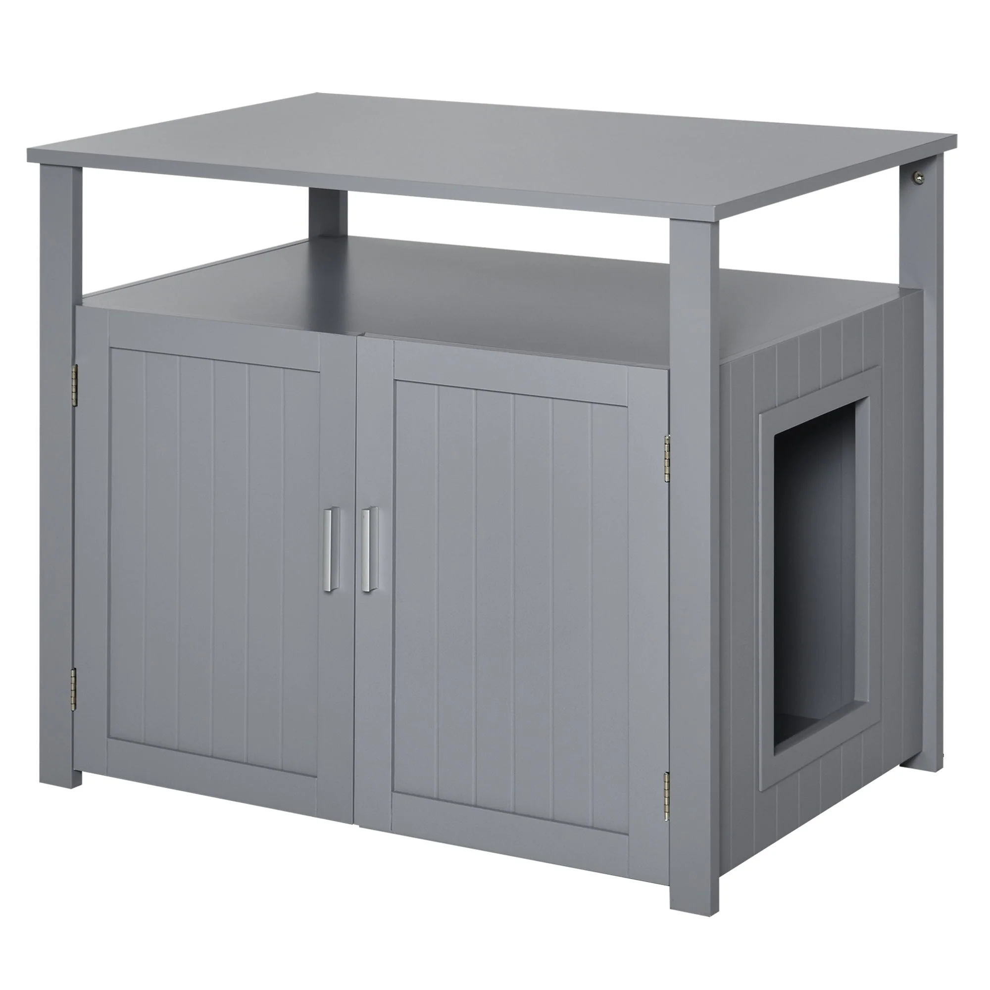 Cat Litter Box Unit Grey by Pawhut - Image 3