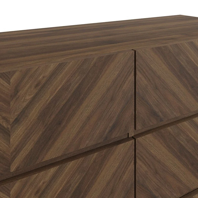 Catania Large Chest of Drawers Dark Brown 6 Drawers - Image 2