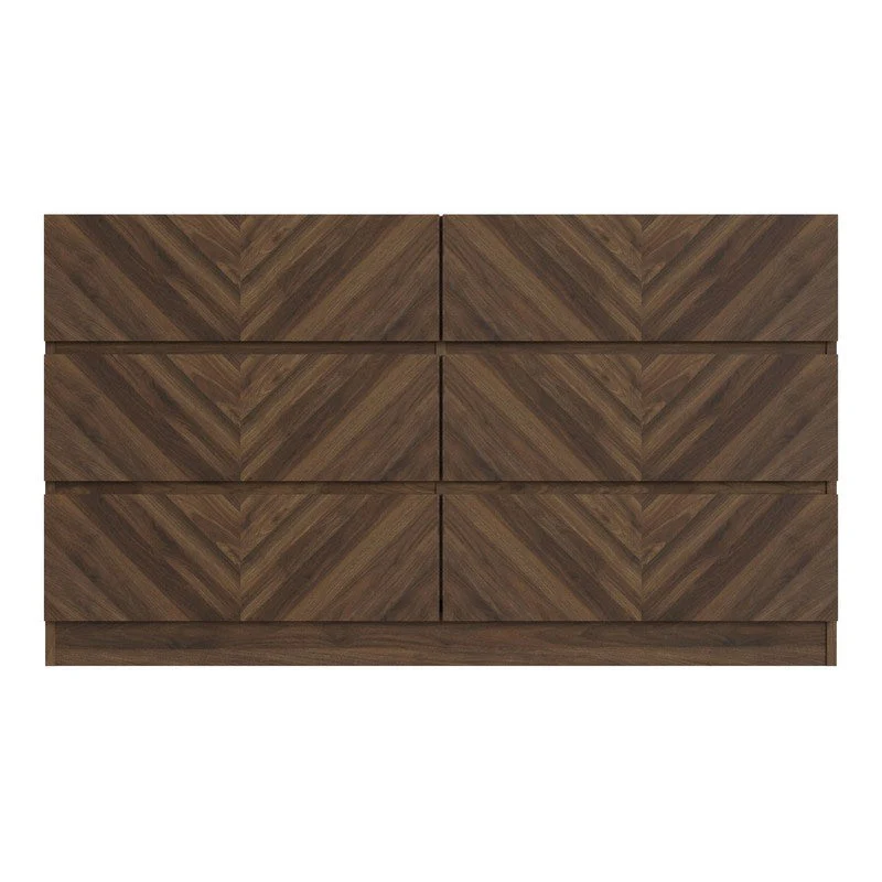 Catania Large Chest of Drawers Dark Brown 6 Drawers - Image 4