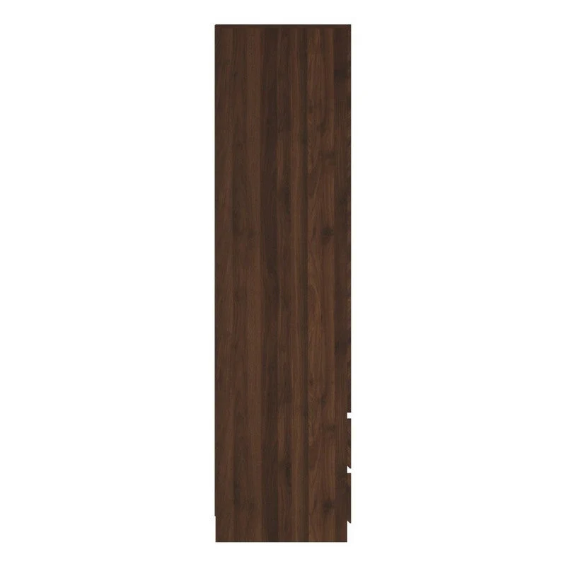 Catania Tall Wardrobe Dark Brown 3 Doors 3 Drawers - Image 3