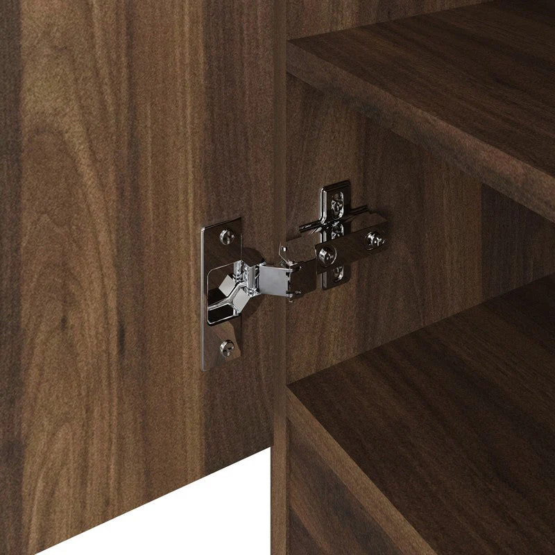 Catania TV Unit Dark Brown 3 Shelves 2 Doors - Image 3