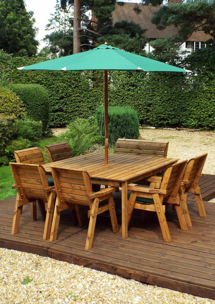 Charles Taylor 8 Seat Deluxe Scandinavian Redwood Square Combi Garden Furniture - Image 12