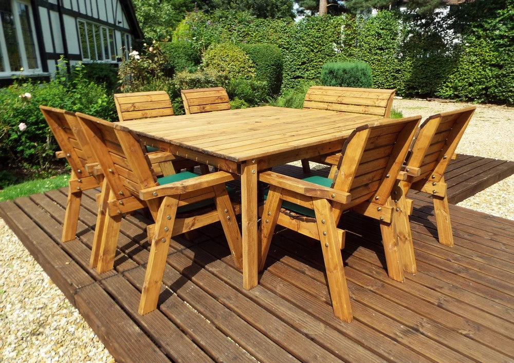 Charles Taylor 8 Seat Deluxe Scandinavian Redwood Square Combi Garden Furniture - Image 14