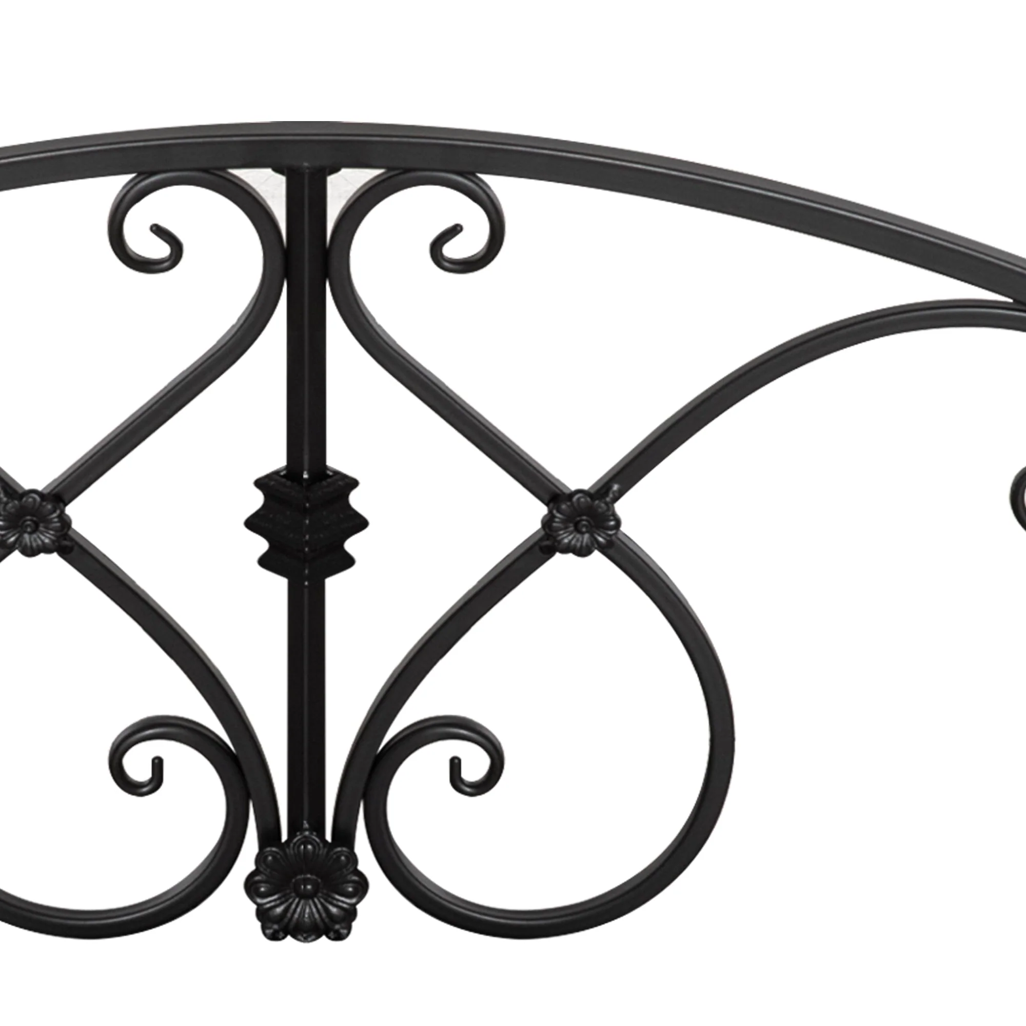 Classic Garden Bridge with Safety Railings Arc Footbridge Decorative Pond for Backyard Creek Stream - Image 9