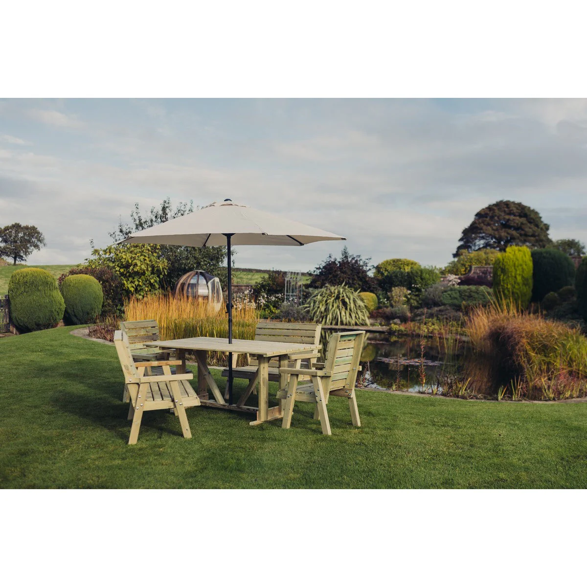 Clover Garden Patio Dining Set by Churnet Valley - 6 Seats - CLOT102 - Image 7
