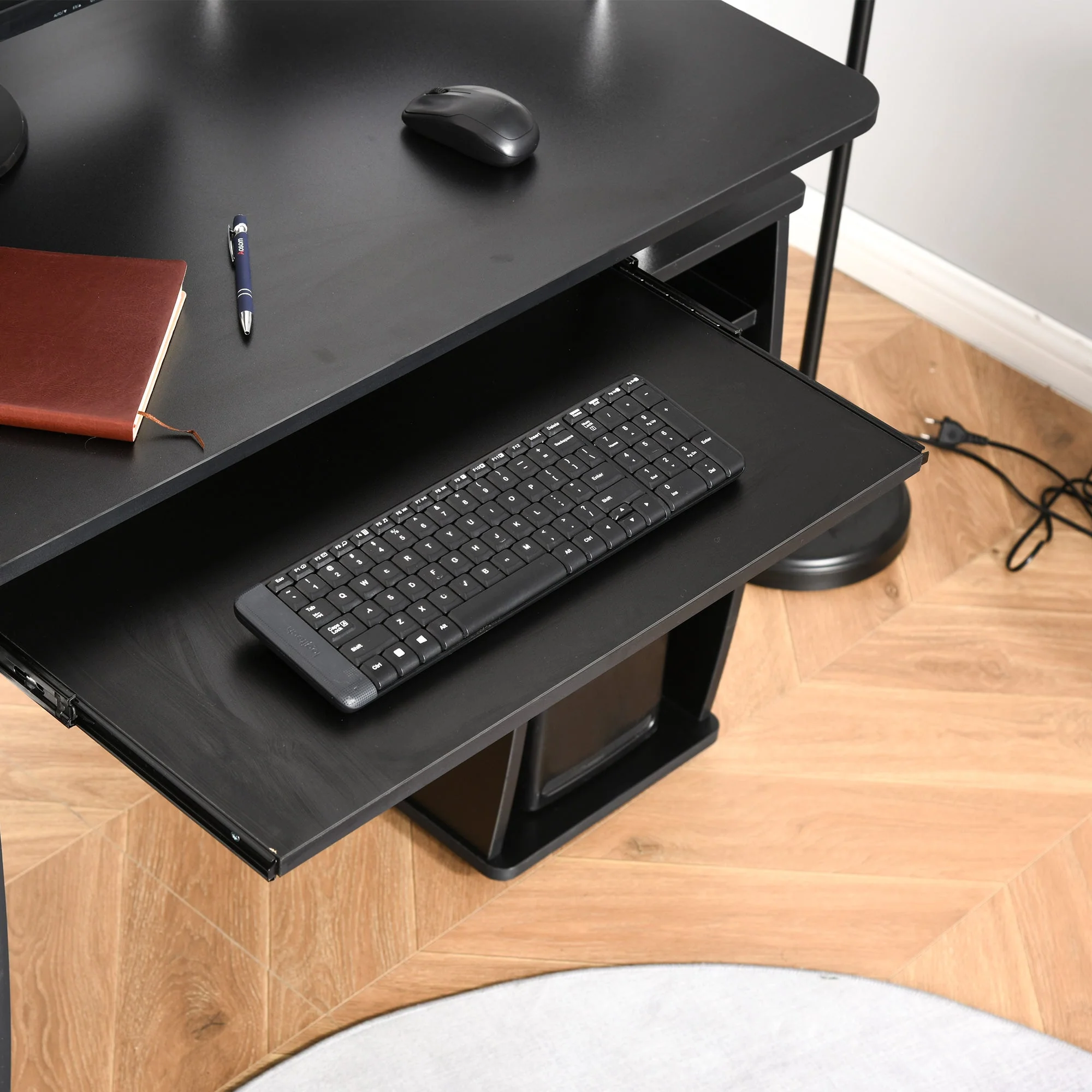 Computer Desk Office PC Table Workstation with Keyboard Tray - Image 8