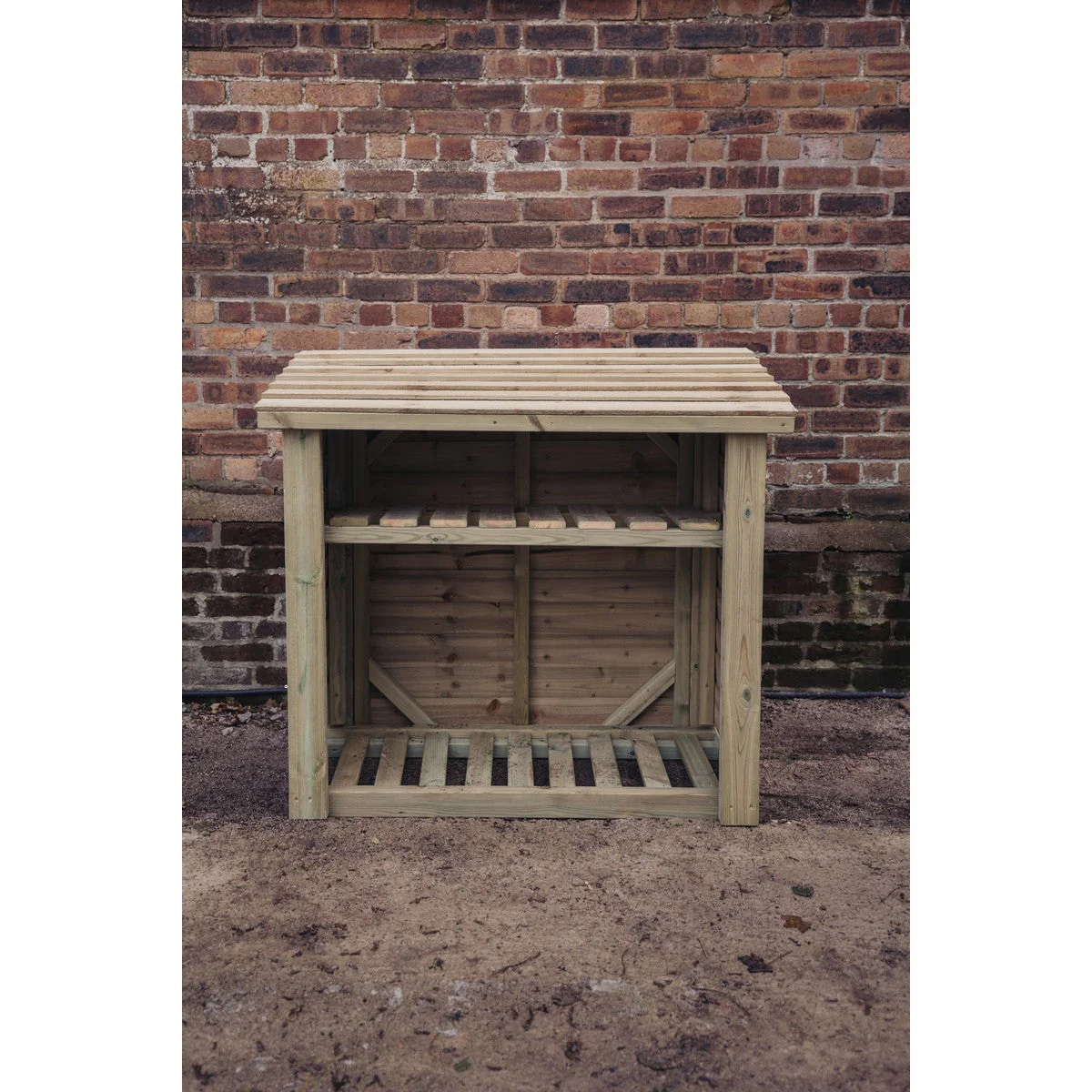 Contemporary Garden Log Store 131cm wide x 65cm deep by Churnet Valley - LS4X4KS - Image 3