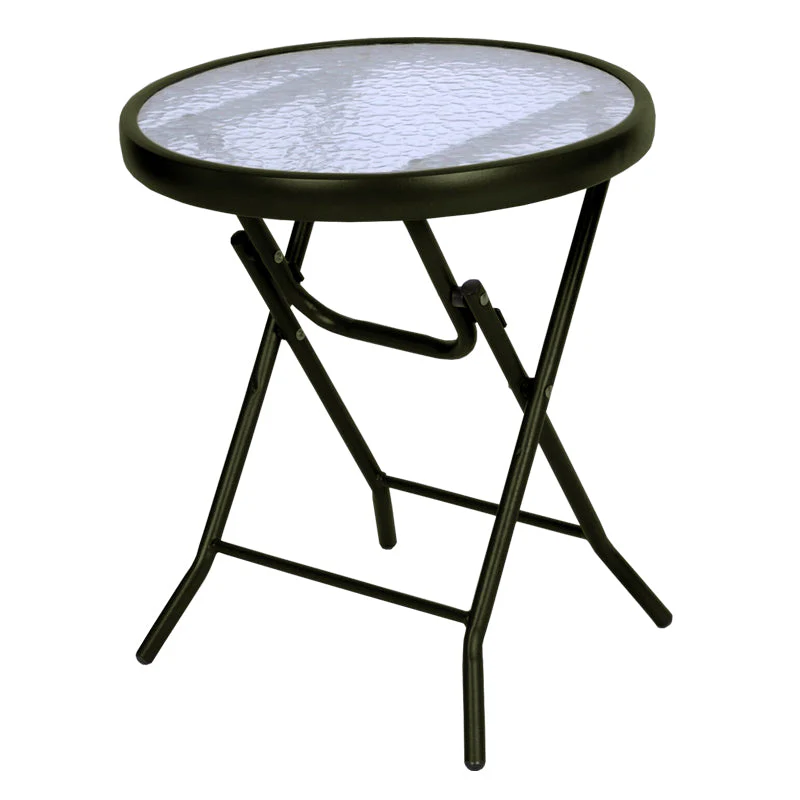 Croft Fold Up Universal Black Patio Table Garden Furniture - Image 3
