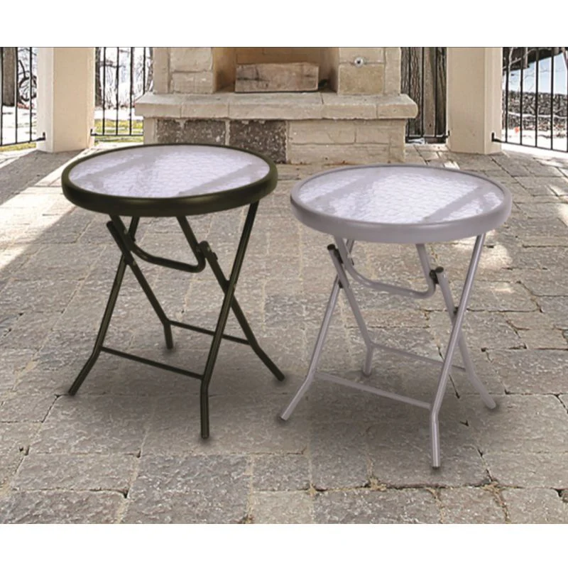 Croft Fold Up Universal Silver Patio Table Garden Furniture - Image 2