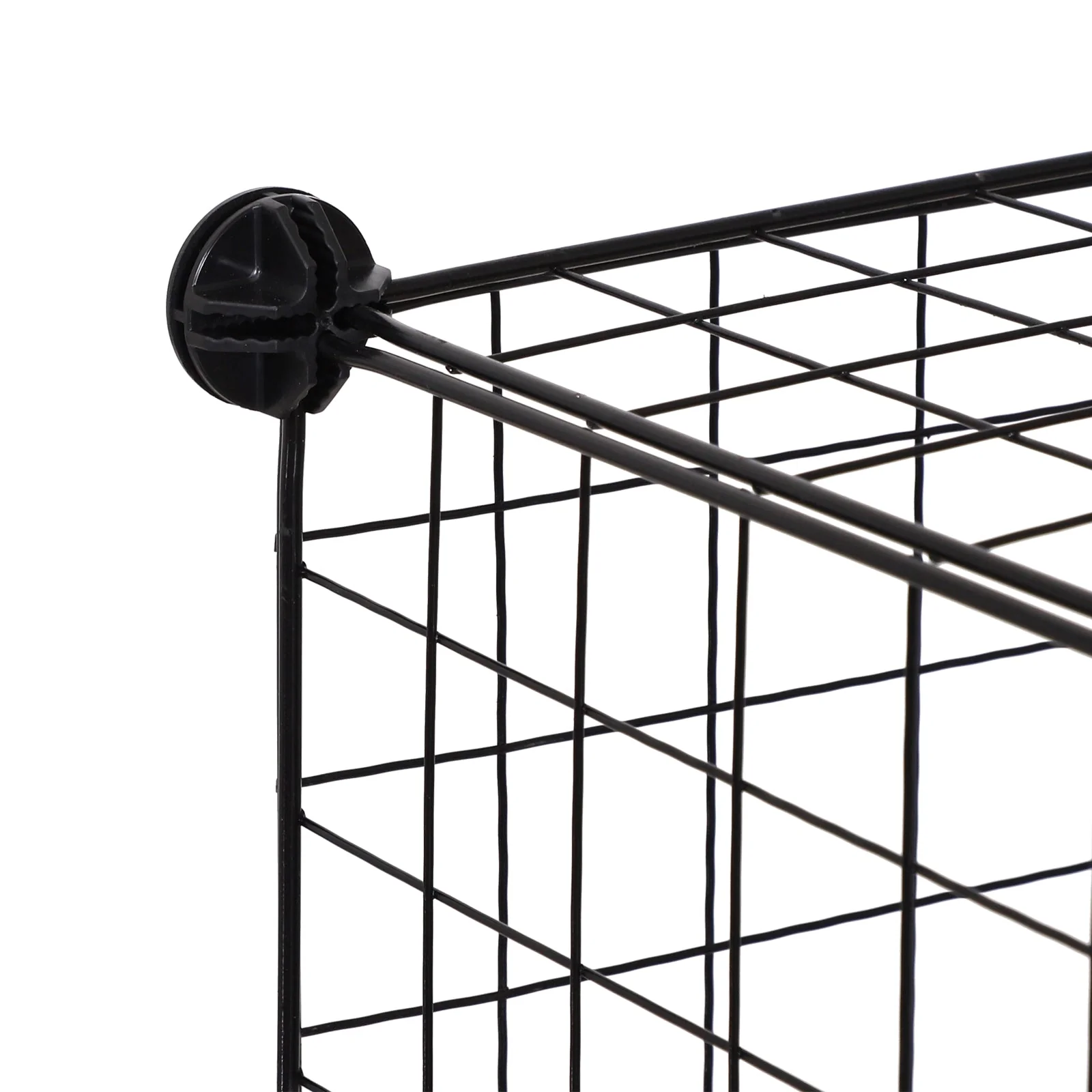 DIY 6 Cube Metal Wire Rack Interlocking Storage Cabinet Living Room Organiser Display Shelves Black - Image 5
