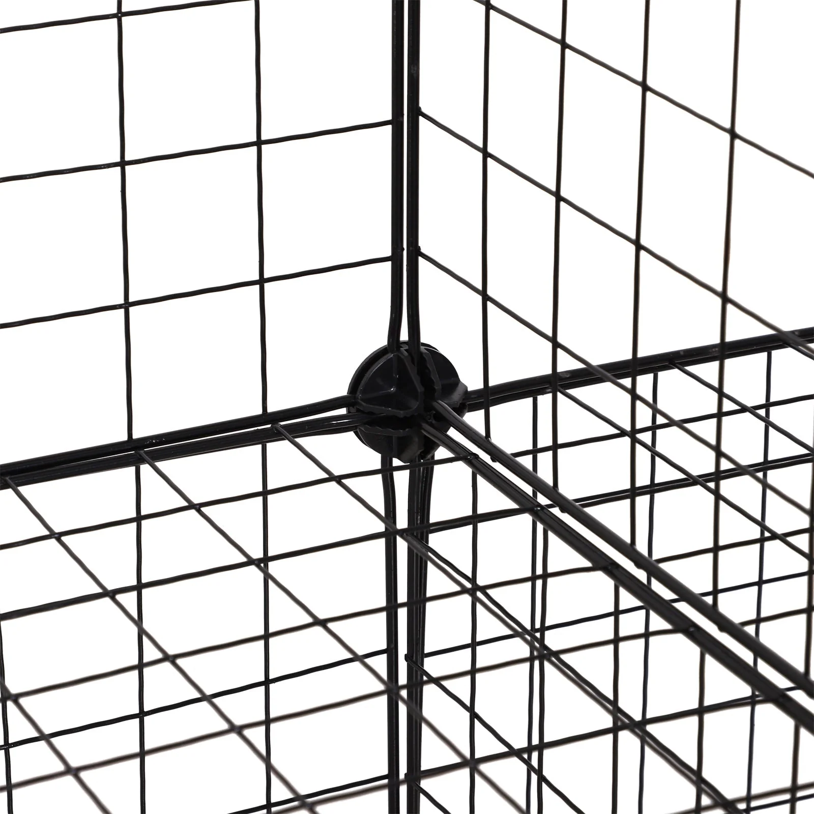 DIY 6 Cube Metal Wire Rack Interlocking Storage Cabinet Living Room Organiser Display Shelves Black - Image 6