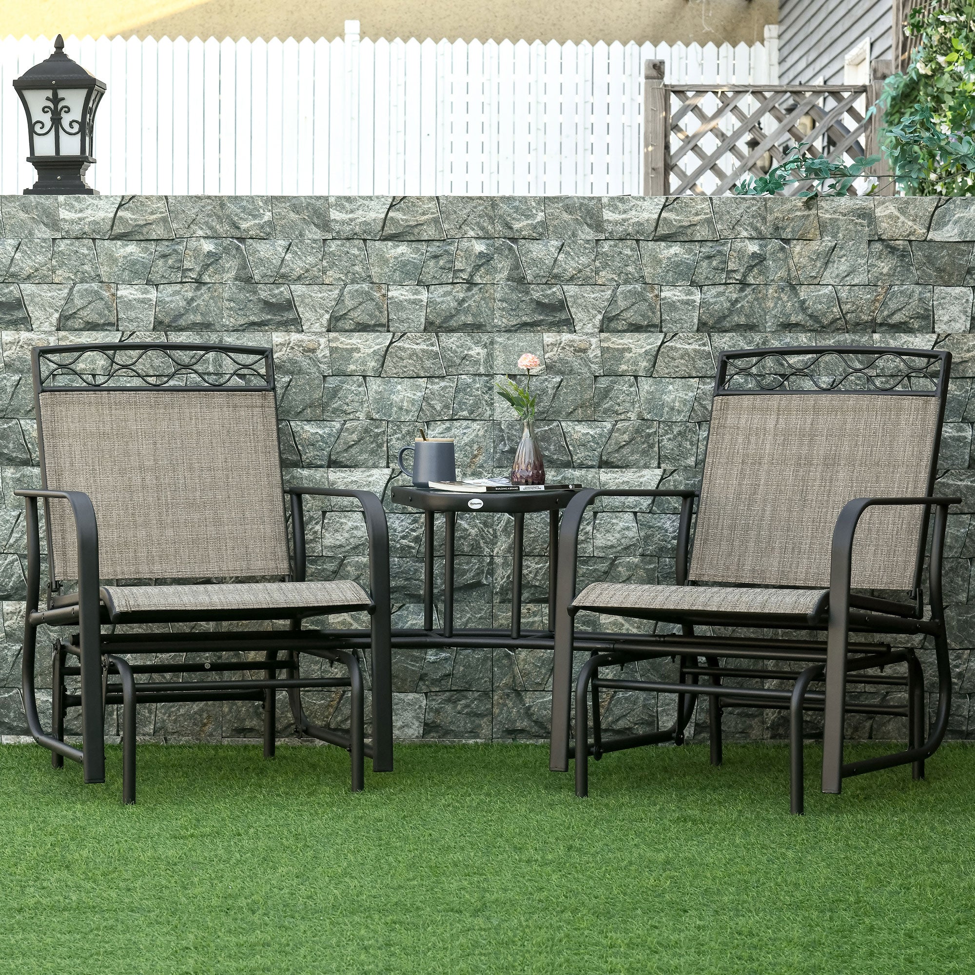 Double Outdoor Glider Chair - Image 2