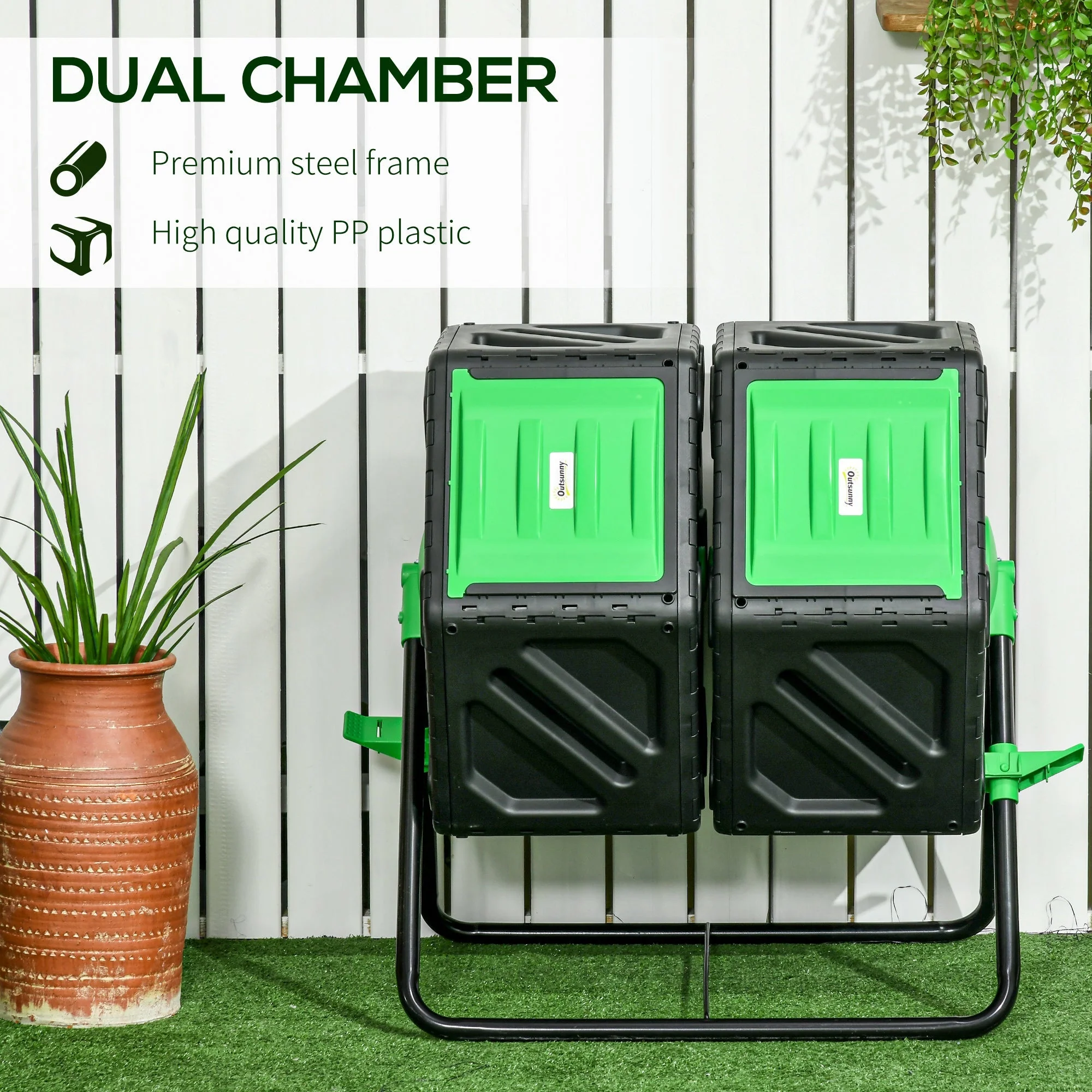 Dual Chamber Garden Compost Bin - Image 7