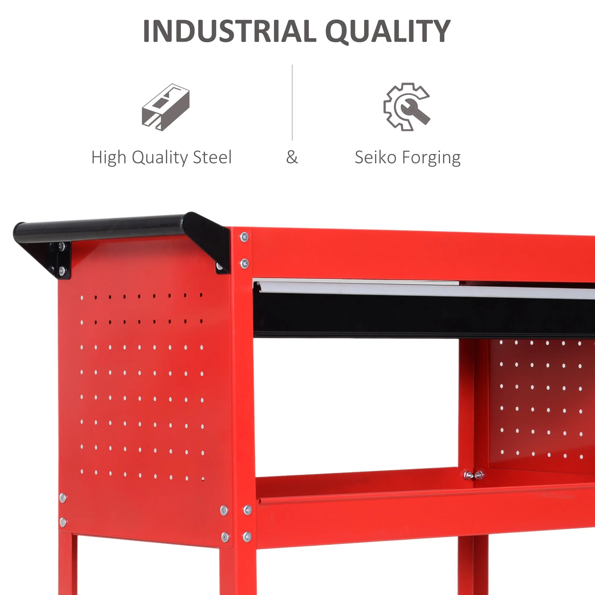 DURHAND 3-Tier Tool Trolley Tool Storage Cart - Image 6