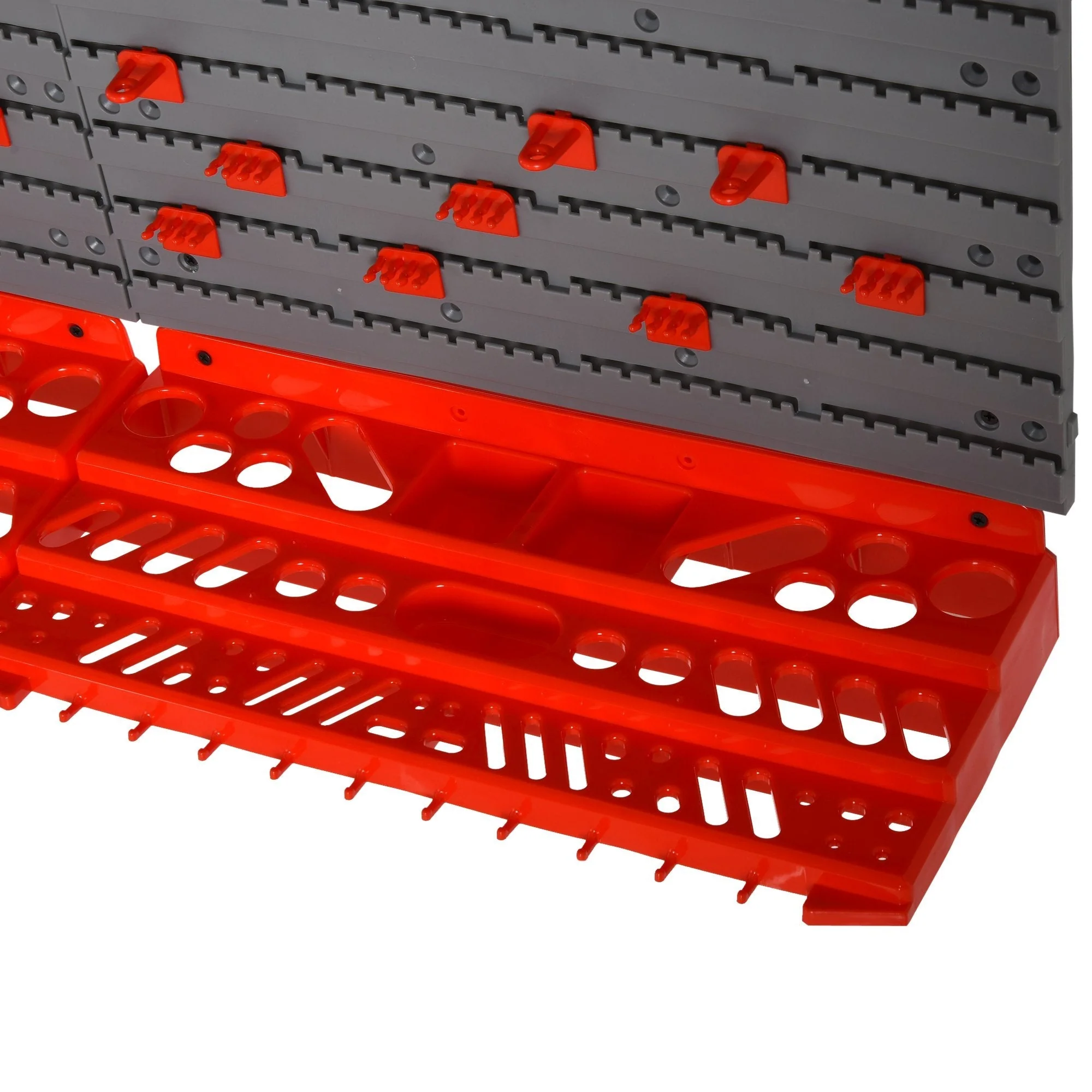 Durhand 54 Pcs On-Wall Tool Equipment Home Diy Garage Organiser Diy Grey/Red - Image 7
