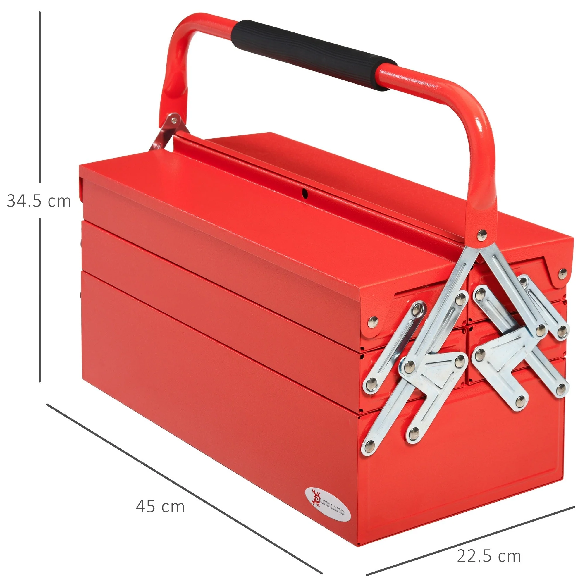 Durhand Steel 5-Tray Portable Tool Box - Medium - Image 3