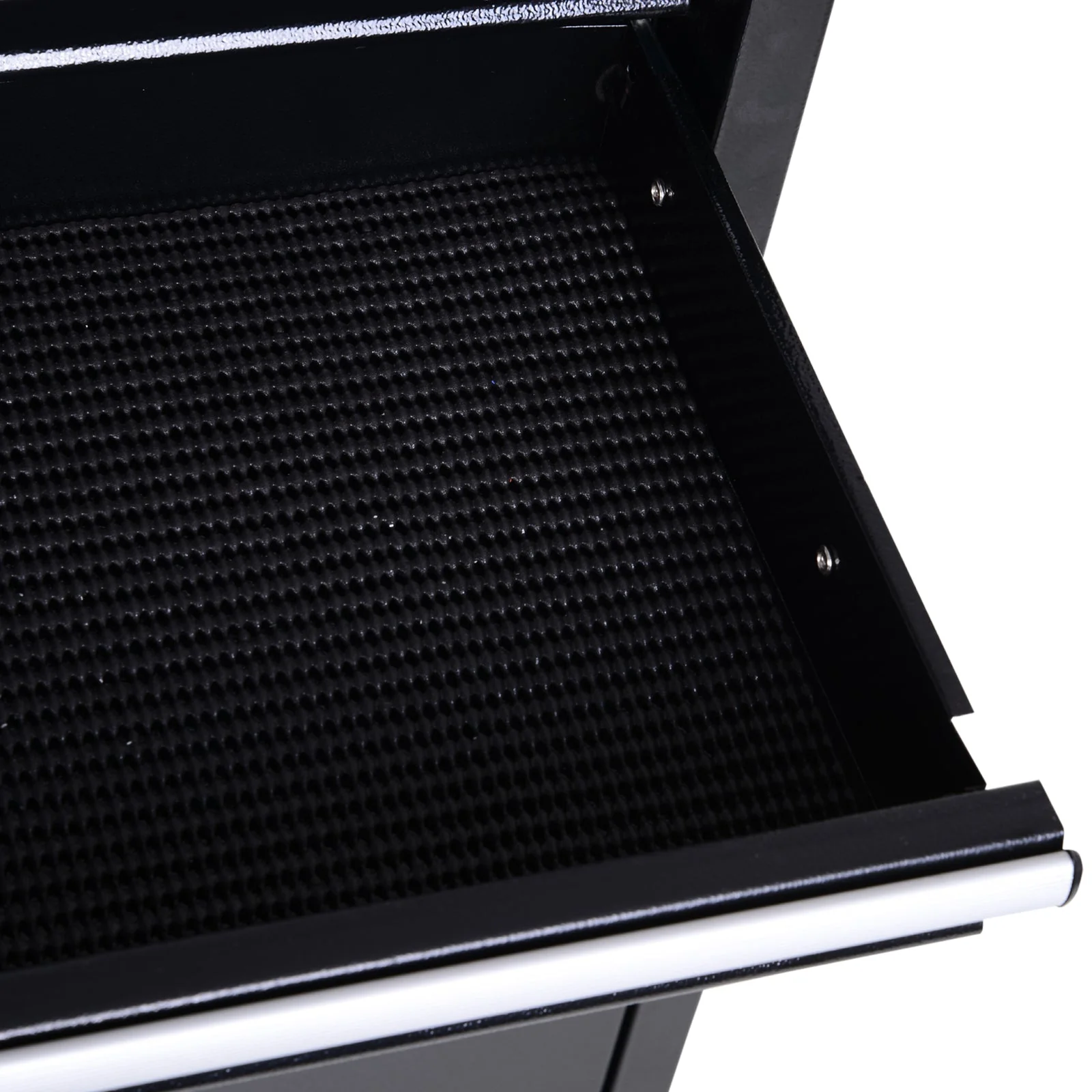 DURHAND Tool Chest 2 in 1 Metal Tool Cabinet Storage Box with 5 Drawers Pegboard Wheels 60x28x104.5cm Black - Image 8