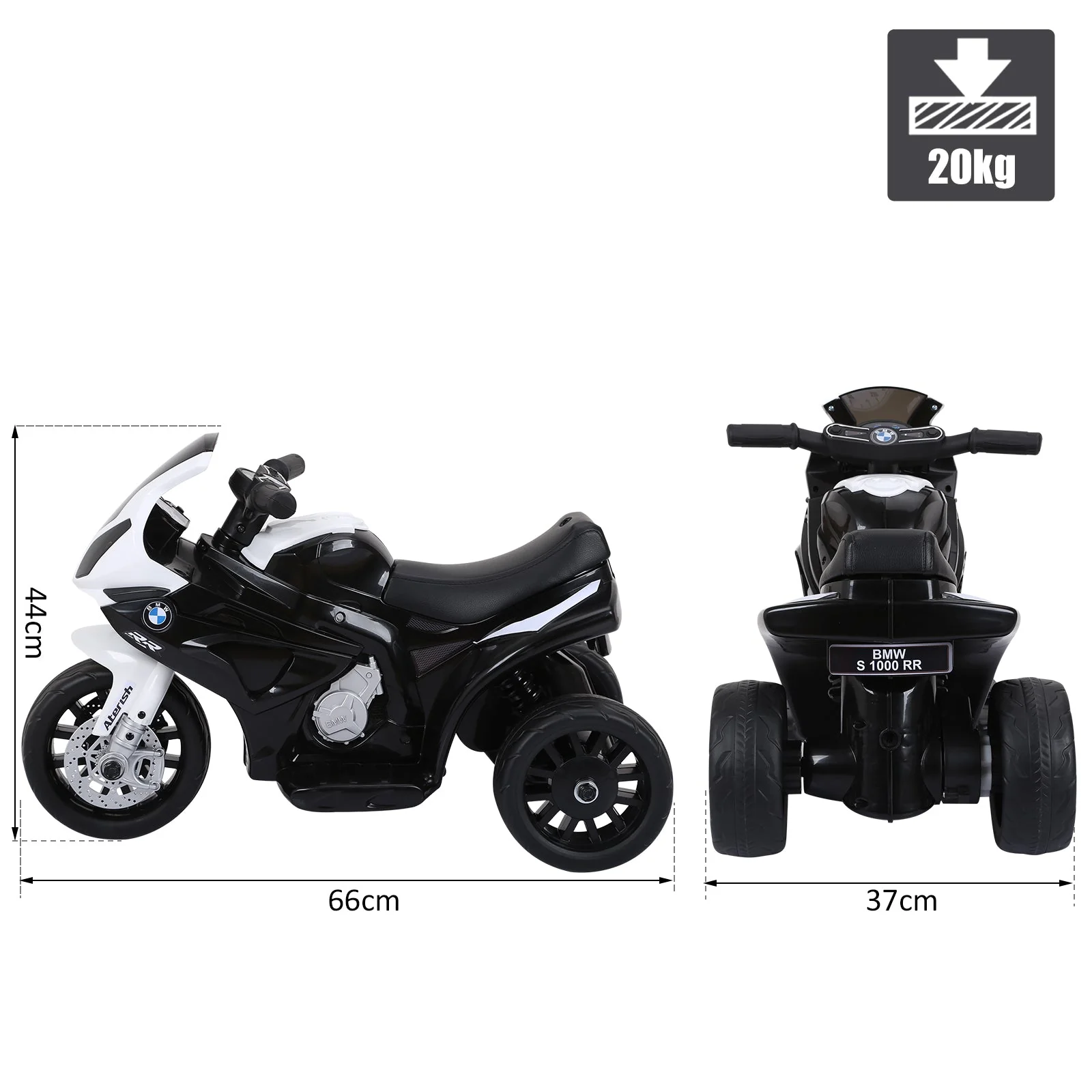 Electric Kids Ride on BMW Motorbike W/Headlights and Music - Image 3