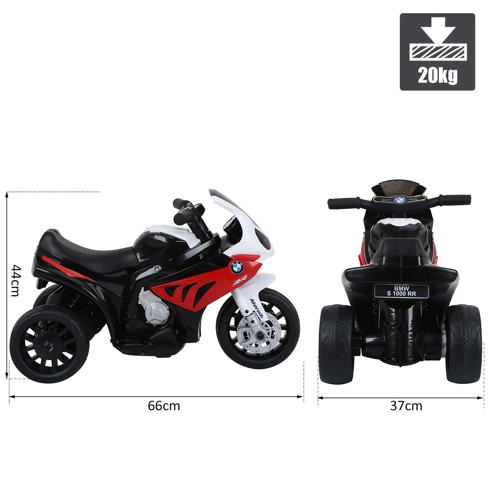 Electric Motorbike for Kids Ride on BMW Motorbike W/Headlights and Music - Image 3