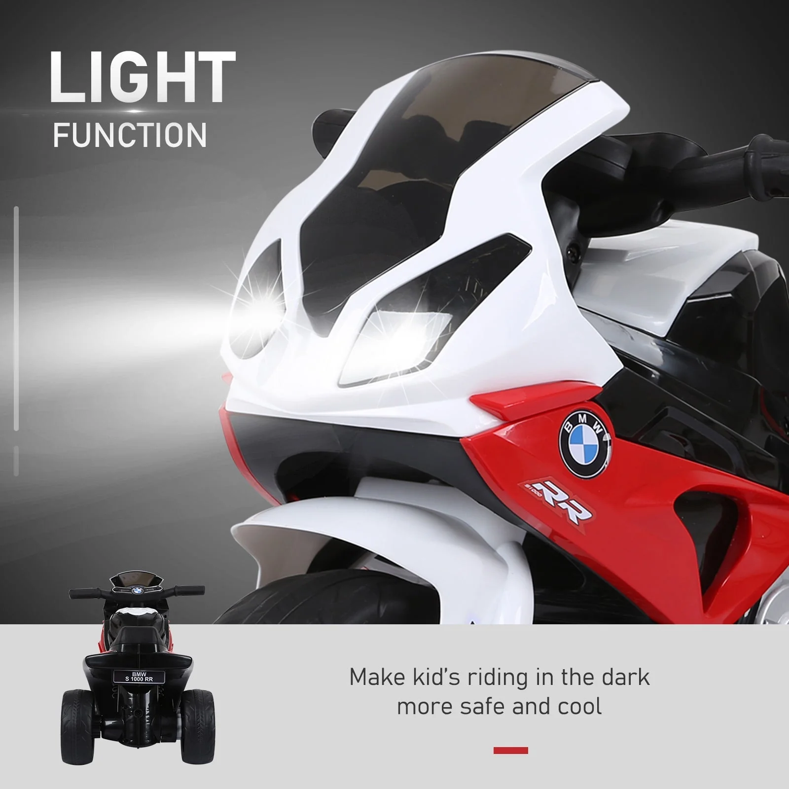 Electric Motorbike for Kids Ride on BMW Motorbike W/Headlights and Music - Image 5