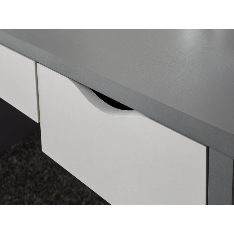 Elizabeth Tall Dressing Table Grey 3 Drawers - Image 6