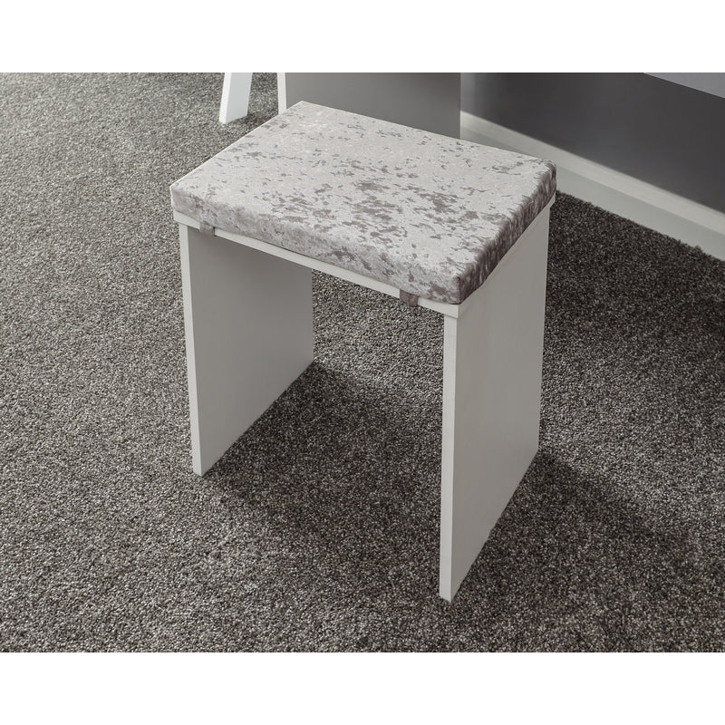 Elizabeth Tall Dressing Table White & Grey 3 Drawers - Image 7