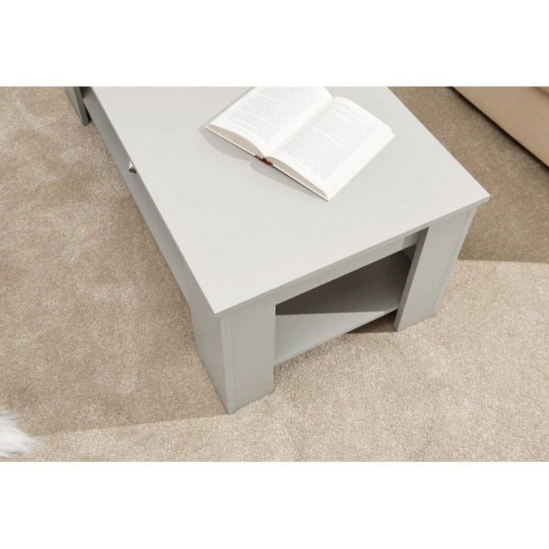 Ember Extending Coffee Table Grey 1 Shelf 105cm - Image 5
