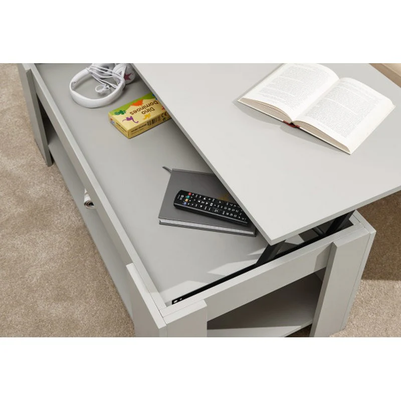 Ember Extending Coffee Table Grey 1 Shelf 105cm - Image 6