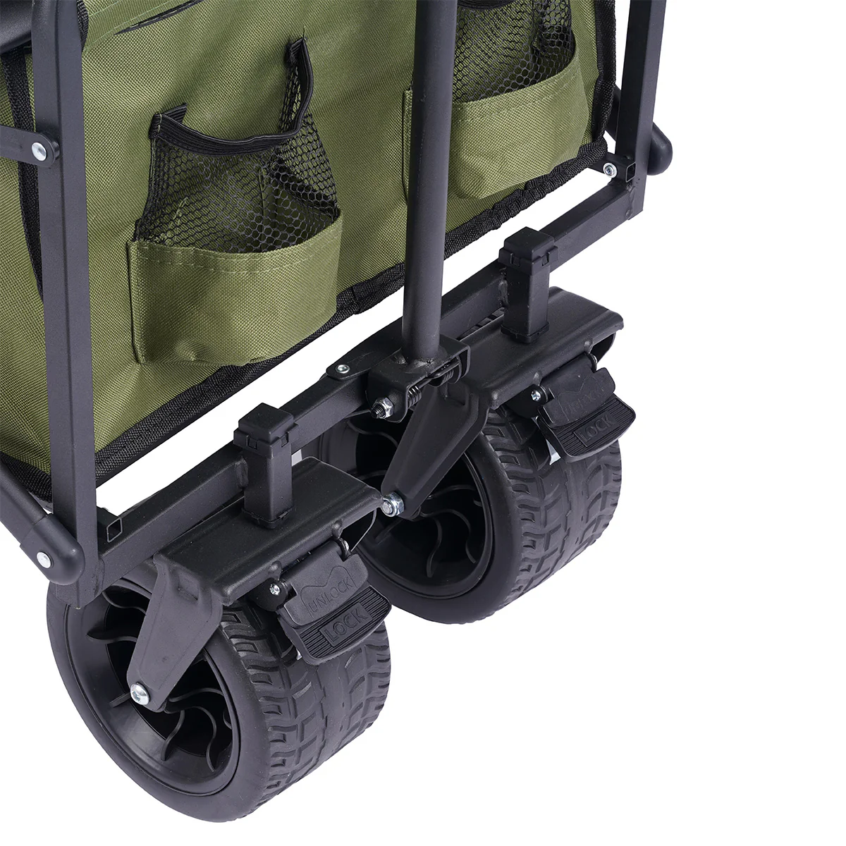 Essentials Folding Camping Festival Trolley Green Black - 150L by Go Beyond - Image 3