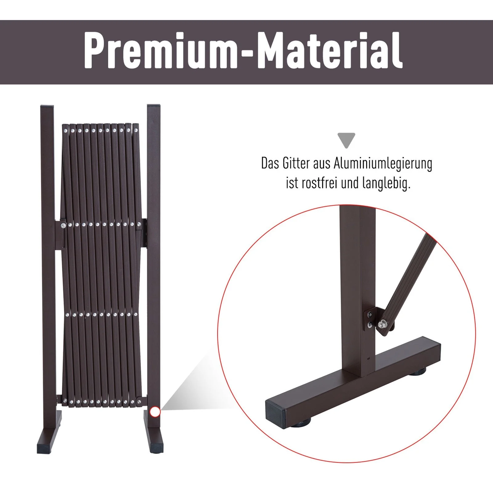 Expanding Trellis Fence Freestanding Movable Fence Foldable Garden Screen Panel Aluminum - Image 4